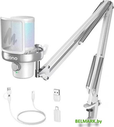 Проводной микрофон Maono DM40 Pro S (белый) - фото