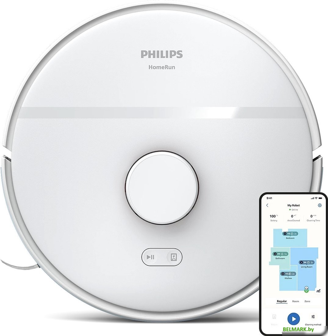 Робот-пылесос Philips HomeRun 2000 series Arctic White XU2000/20 - фото