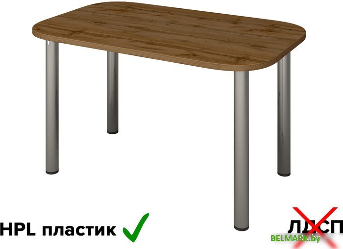 Кухонный стол Senira Р-001-02 (дуб вотан/хром) - фото2