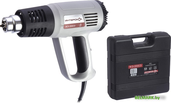 Промышленный фен Интерскол ФЭ-2000Э (с кейсом) - фото