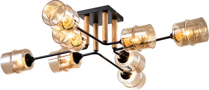 Люстра средней высоты Escada Mondrian 699/8P E27*60W Black - фото