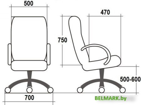 Офисное кресло Деловая обстановка Атлант Стандарт кожа люкс (мадрас 2012 коньяк) - фото2