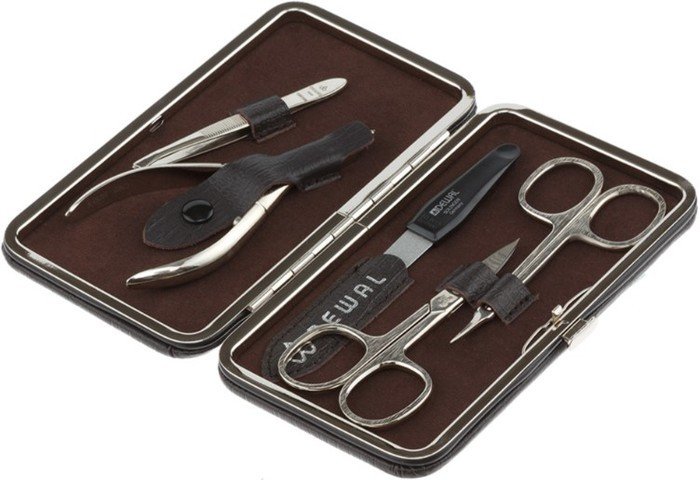 Набор для маникюра и педикюра Dewal 903BROWN (коричневый) - фото