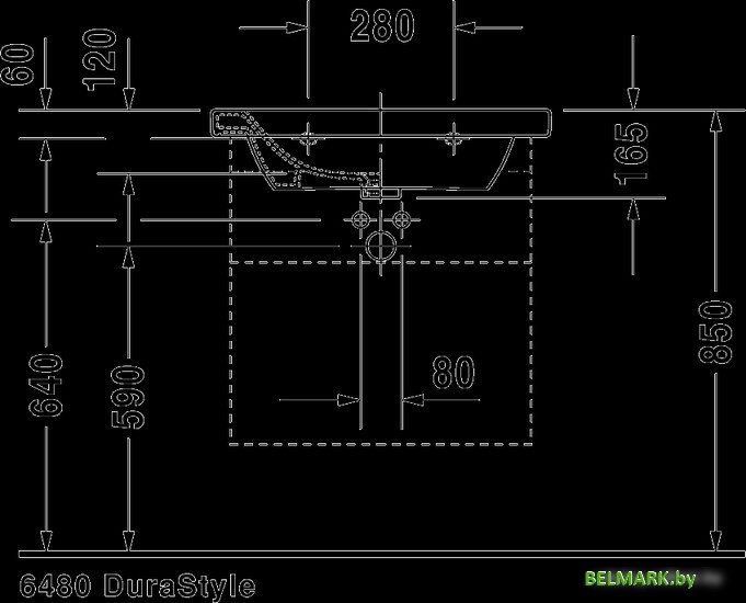 Умывальник Duravit DuraStyle 65x48 (2320650000) - фото2