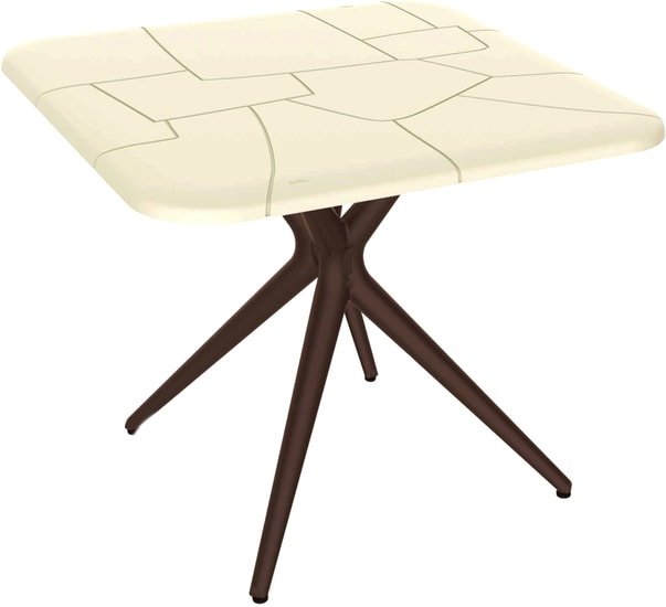 Кухонный стол Sheffilton SHT-TU30/TT30 83/83 бежевый/коричневый (бежевый/коричневый) - фото