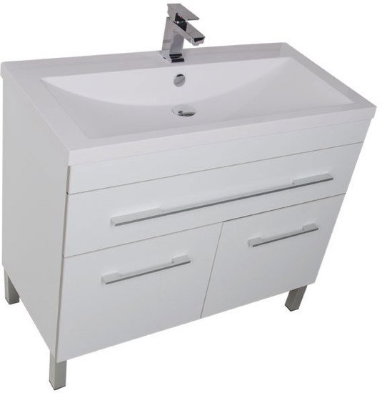 Aquanet Тумба под умывальник Верона 100 (белый, 1 ящик, 2 дверцы) - фото2