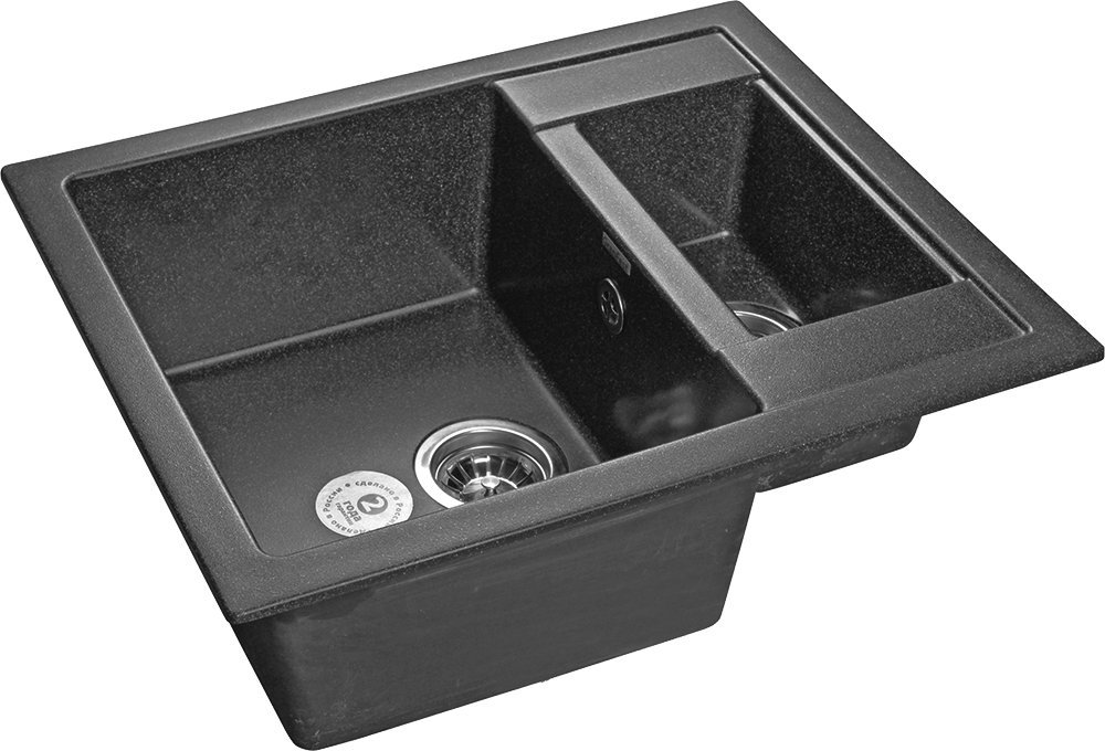 Кухонная мойка GranFest GF-Q610K (графит) - фото