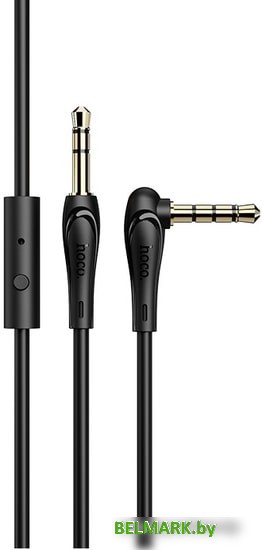 Кабель Hoco UPA15 3.5мм - 3.5мм с микрофоном (1 м, черный) - фото