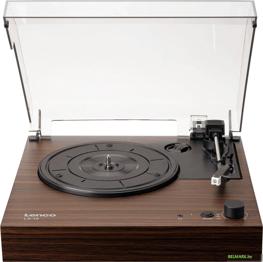 Виниловый проигрыватель Lenco LS-15 (коричневый) - фото