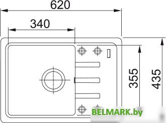 Кухонная мойка Franke Bliss BSG 611-62 114.0693.560 (матовый черный) - фото2