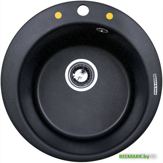 Кухонная мойка Zigmund & Shtain Kreis 480 (темная скала) - фото