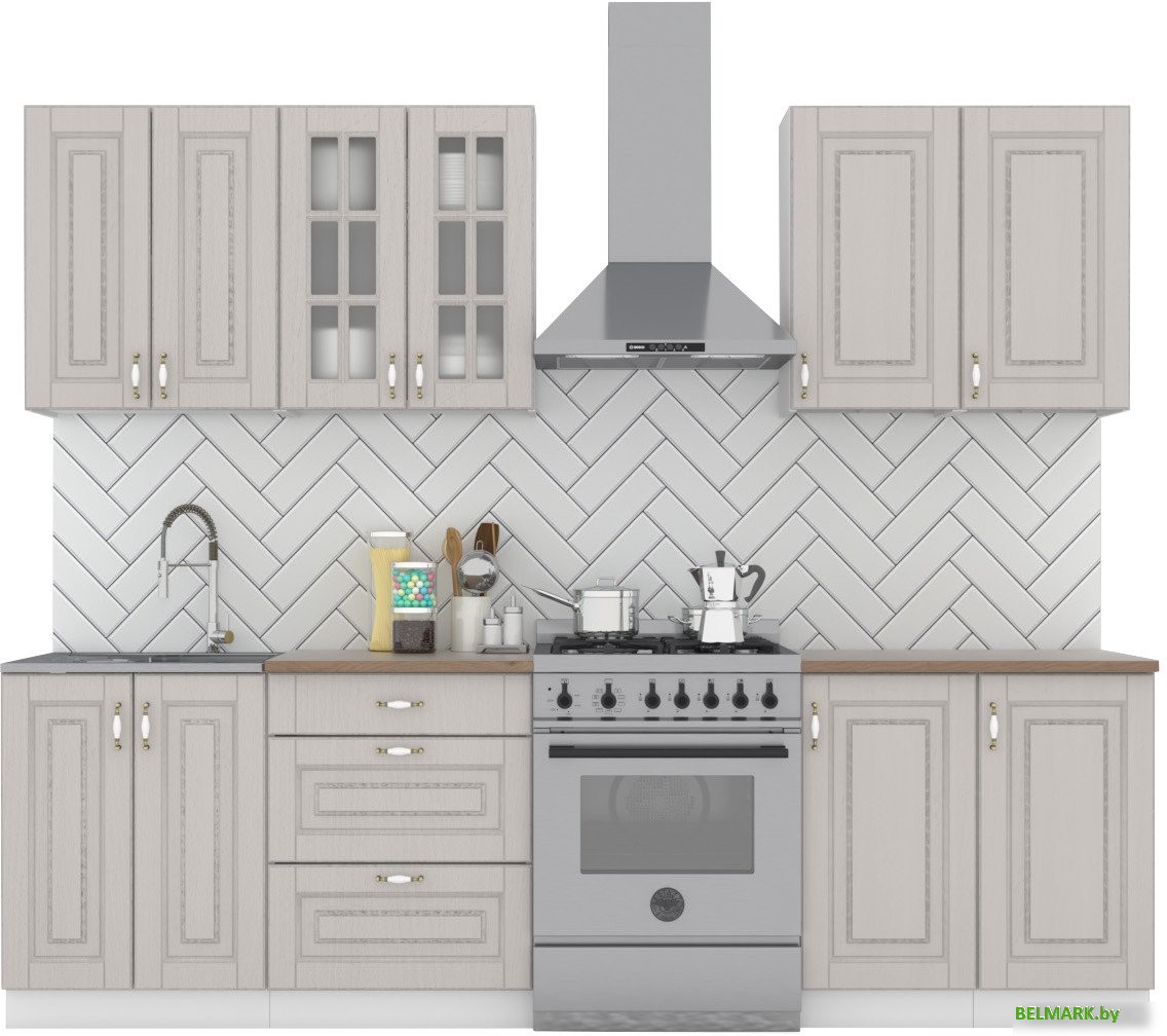 Готовая кухня Интермебель Бостон-5 2.0 (ясень капучино софт/тунис) - фото