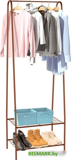 Стойка для одежды Sheffilton SHT-WR18 167811 (медный металлик/черный) - фото