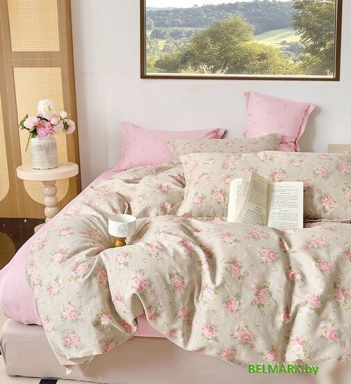 Постельное белье Реноме 1.5сп Темно-синяя коллекция ПП 7439 (сатин) - фото