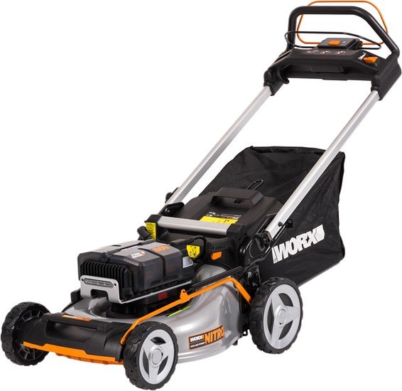 Газонокосилка Worx WG761E (с 4-мя АКБ) - фото
