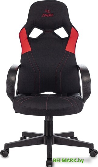 Кресло Бюрократ Zombie Runner (черный/красный) - фото2
