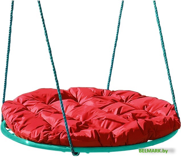 Подвесные качели M-Group Гнездо 1.2м 17039906 (красная подушка) - фото