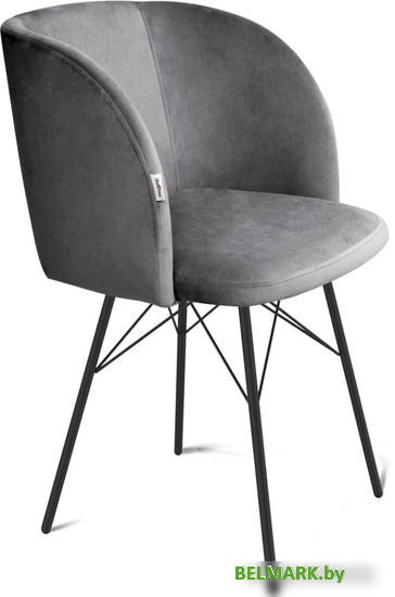 Стул с подлокотниками Sheffilton SHT-ST33/S64 (угольно-серый/черный муар) - фото