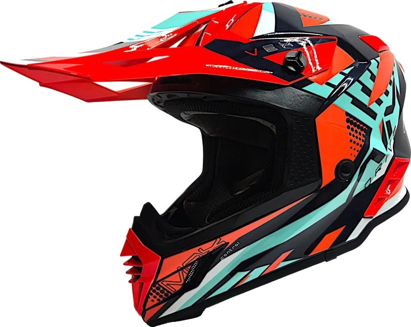 Мотошлем AIM RH855 Fiber Glass Vexo RH855V-BRB-M (M, красный/синий) - фото