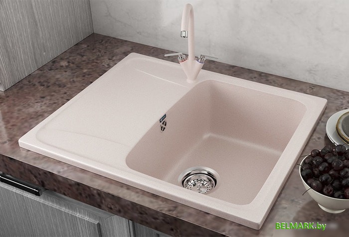 Кухонная мойка Ulgran U-201 (бежевый) - фото2