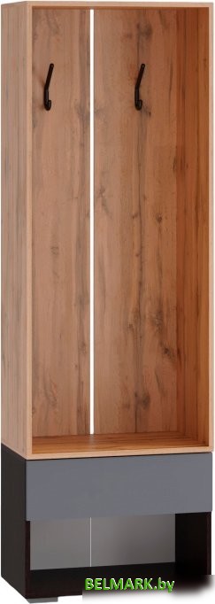Тумба для обуви Woodville Роут 0.6 м 615368 (венге/дуб вотан/графит софт) - фото