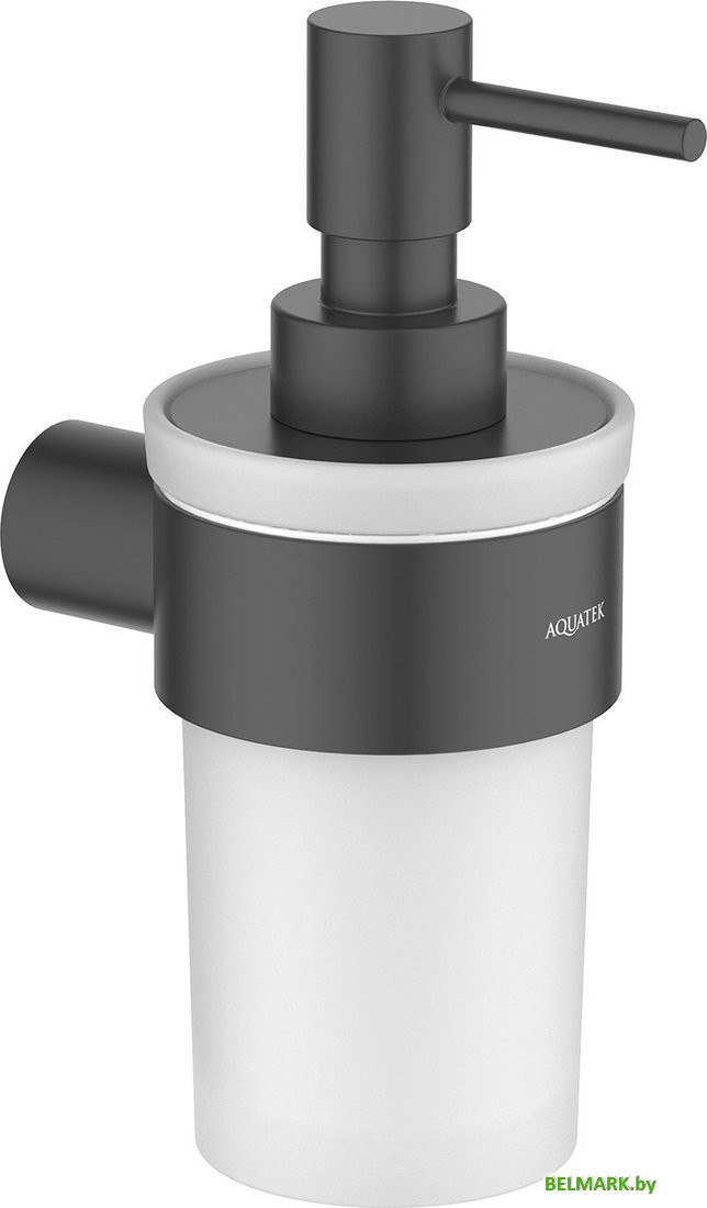 Дозатор для жидкого мыла Aquatek Лира AQ4405MB (матовый черный) - фото