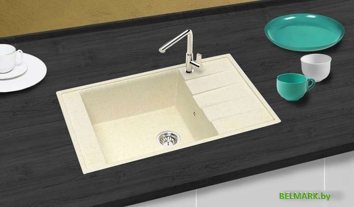 Кухонная мойка Berge BR-8005 (бежевый) - фото2