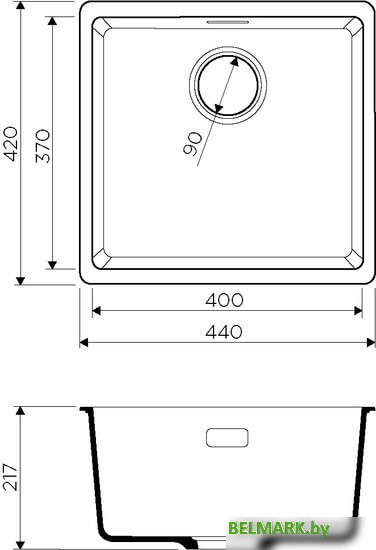 Кухонная мойка Omoikiri Kata 44-U SA - фото2
