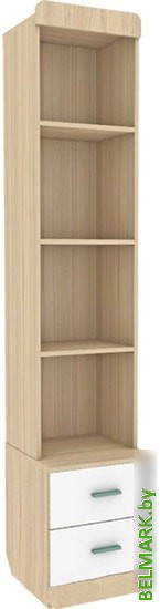 Стеллаж Аквилон Кот №5.2 (туя светлая/белый) - фото