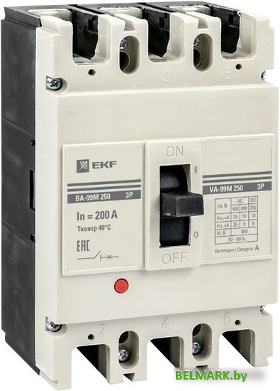 Выключатель автоматический EKF PROxima ВА-99 250200А 3P 35кА mccb99-250-200m - фото