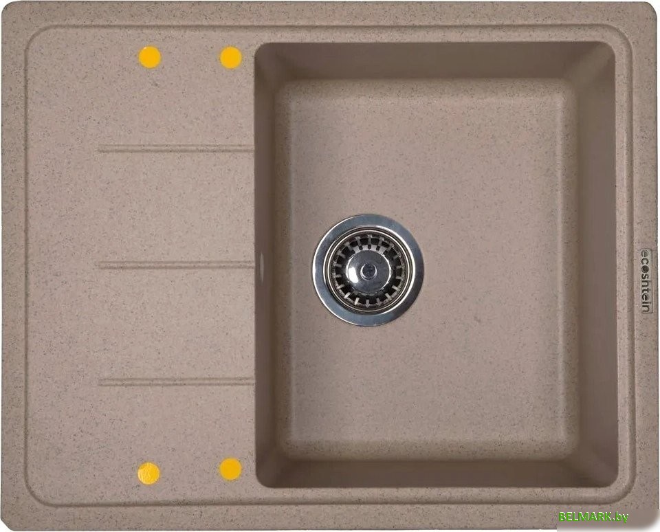 Кухонная мойка Ecoshtein Rechteck 620 (песочный) - фото