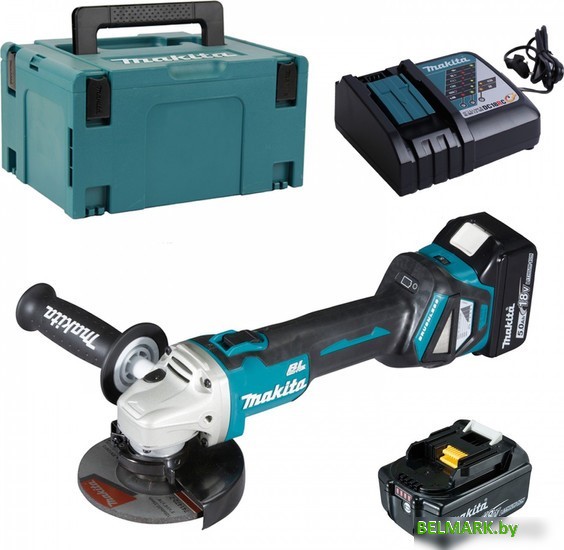 Угловая шлифмашина Makita DGA511RTJ (с 2-мя АКБ 5 Ач, кейс) - фото