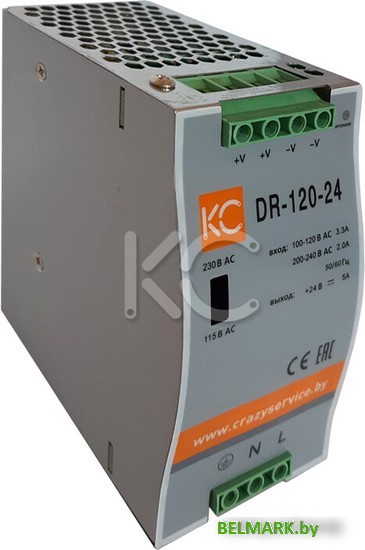 Блок питания на DIN-рейку КС DR-120W-24V dr-120-24 - фото