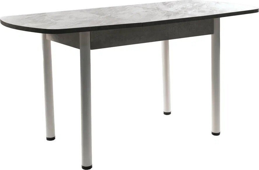 Кухонный стол ВВР Прямоугольный раздвижной (пластиковый Лавант/белый прямой 110-150/70) - фото