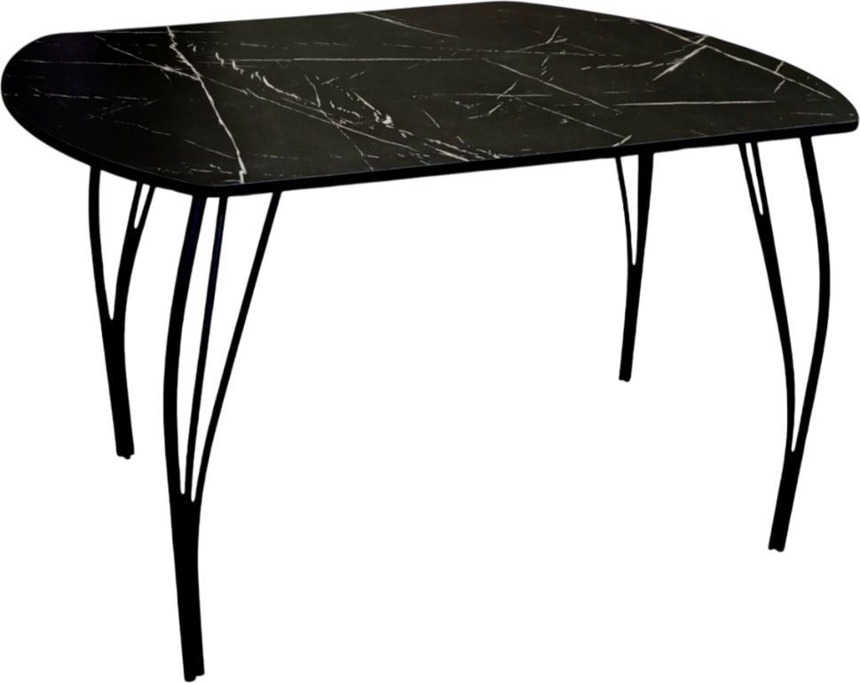 Кухонный стол Arvento Флок 3 европейский 110х70 (мрамор неро маркина) - фото