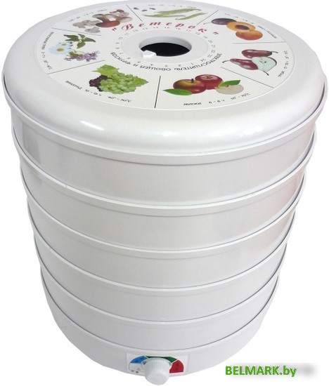 Сушилка для овощей и фруктов Спектр-Прибор Ветерок ЭСОФ-0,5/220 (5 поддонов, белый) - фото