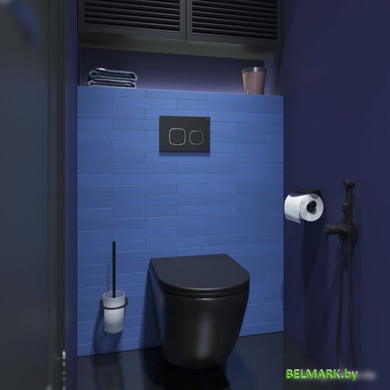 Панель смыва IDDIS Unisteel UNI04BCi77 (матовый черный) - фото2