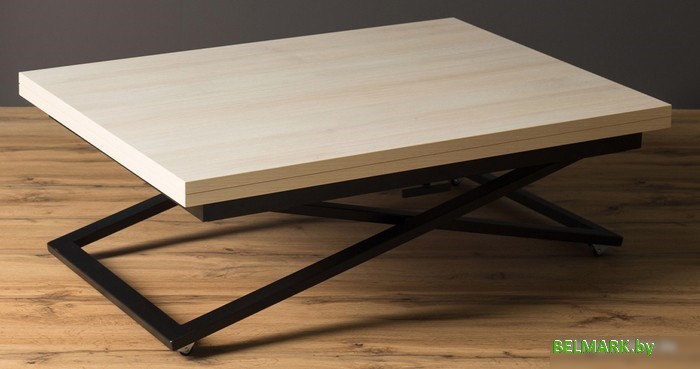 Стол-трансформер Levmar Compact D68/S53 (дуб шамони светлый/черный) - фото