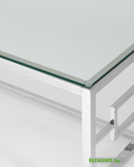Журнальный столик Stool Group Бруклин 120x60 ECT-013 (прозрачное стекло/сталь серебристый) - фото2