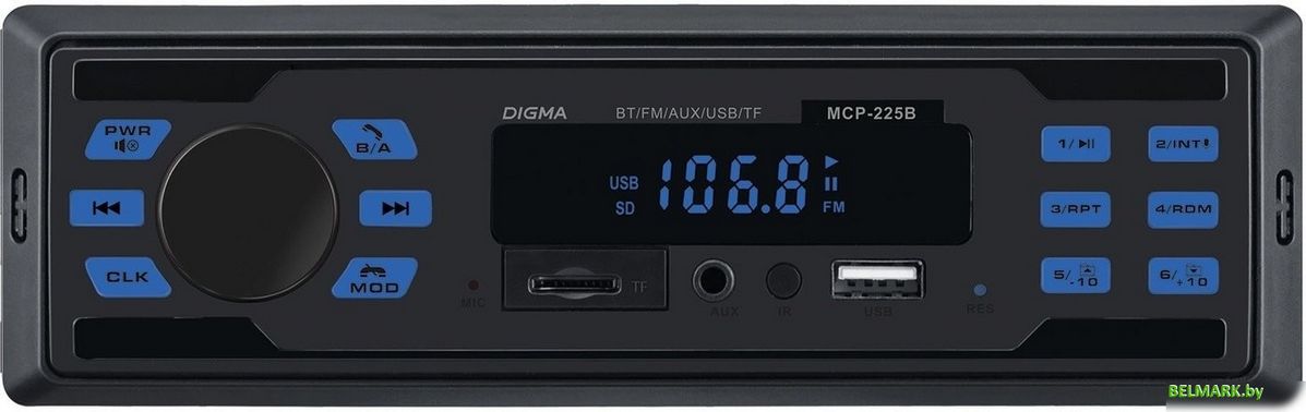 USB-магнитола Digma MCP-225B - фото
