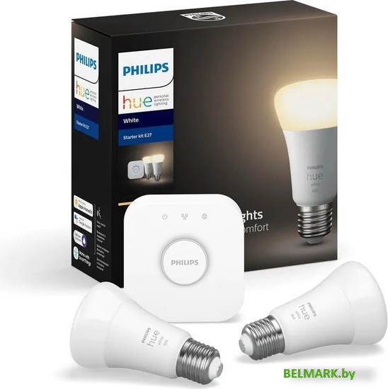 Набор умного дома Philips HueW 9W A60 E27 2set - фото