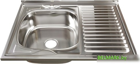 Кухонная мойка Mixline 528180 (левая, полированная, 0.8 мм) - фото