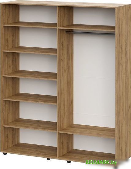 Шкаф распашной SV-Мебель Милан 00-00108396 (дуб золотой/белый/белый матовый) - фото2