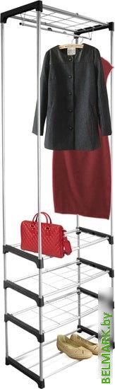 Стойка для одежды Sheffilton SHT-WR12 920124 (черный/хром лак) - фото