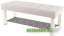 Банкетка AMC Lux 4 с полкой ткань бежевый/бежевый/коричневый 4.2Б120332 - фото