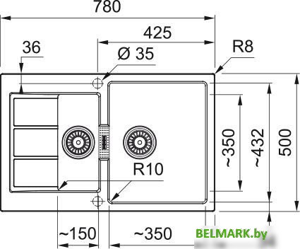 Кухонная мойка Franke Sirius 2.0 S2D 651-78 143.0618.687 (черный карбон) - фото2