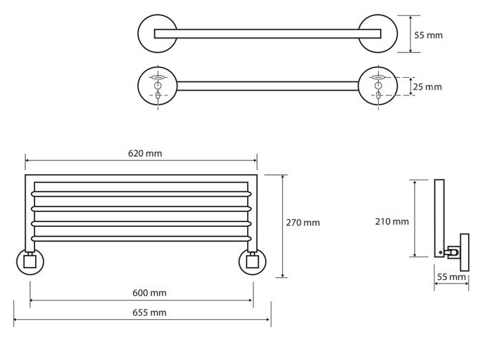 Полка для полотенца Bemeta Omega 104205152 - фото2