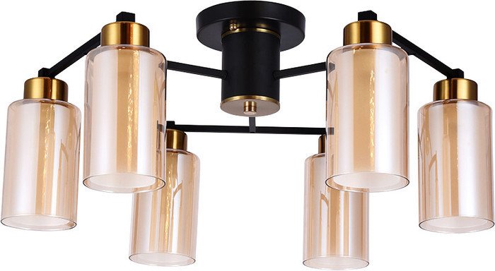 Люстра средней высоты Arte Lamp Leo A7027PL-6BK - фото