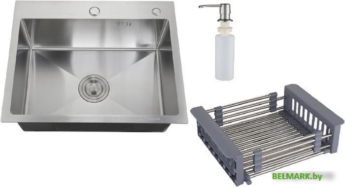 Кухонная мойка РМС MR-5050 (с корзиной и дозатором) - фото2