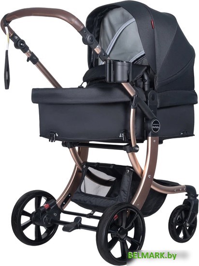 Универсальная коляска Aimile Original New Gold (2 в 1, черное золото) - фото